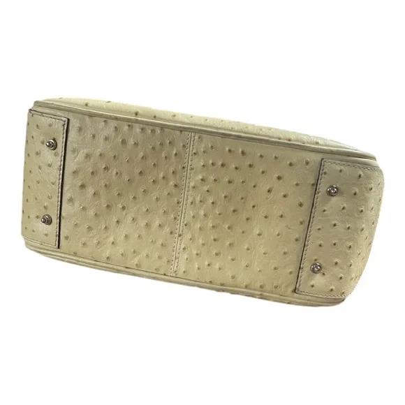 Dooney & Bourke Vintage Cream Ostrich Inspired Leather Shoulder Bag - Picture 5 of 11